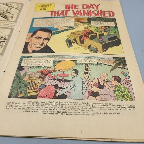 The Twilight Zone # 14, Gold Key, 1966 UFO COVER Silver Age Acceptable - Picture 7 of 11
